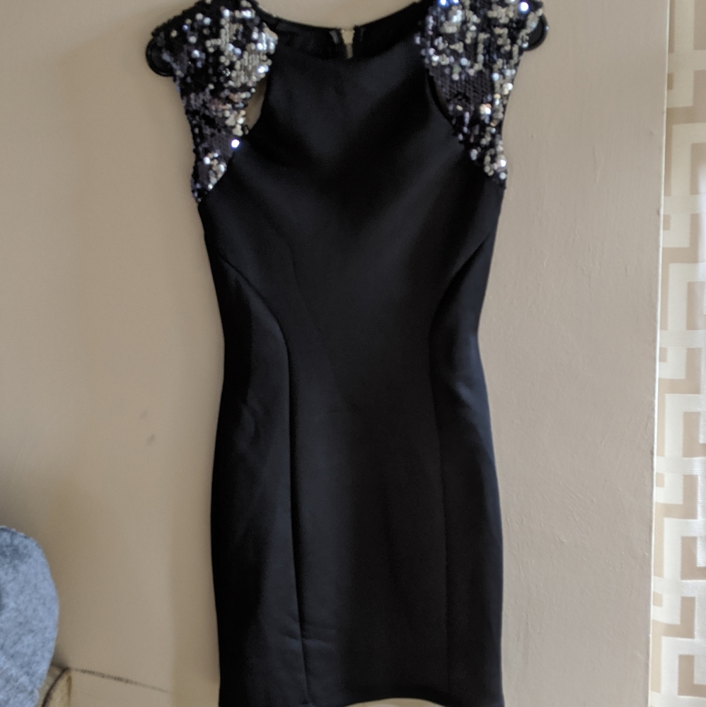 Black sequin dress